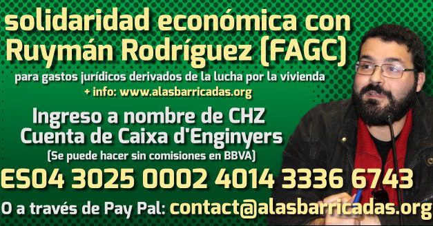 [Lluites]  Campanya solidària amb Ruyman Rodríguez de la FAGC