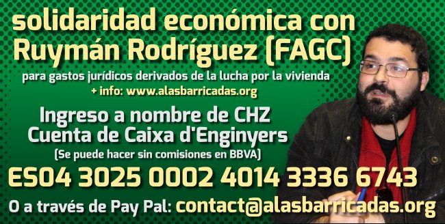 [Lluites]  Campanya solidària amb Ruyman Rodríguez de la FAGC