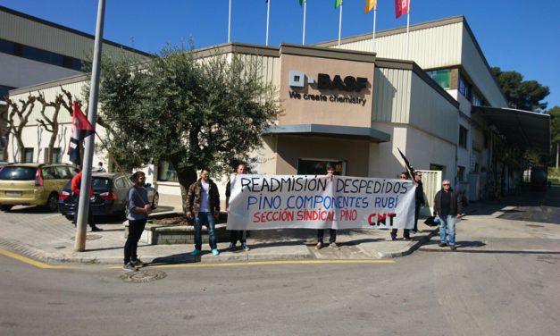 [Sindical] La gerència de Pino Componentes no readmet als sindicalistes acomiadats
