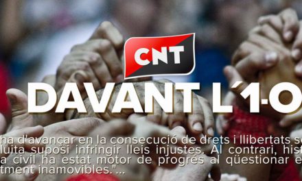 Comunicat de la CNT catalana a favor del dret d’autodeterminació del poble català