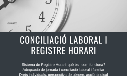 [Sindical] Conciliació laboral i registre horari